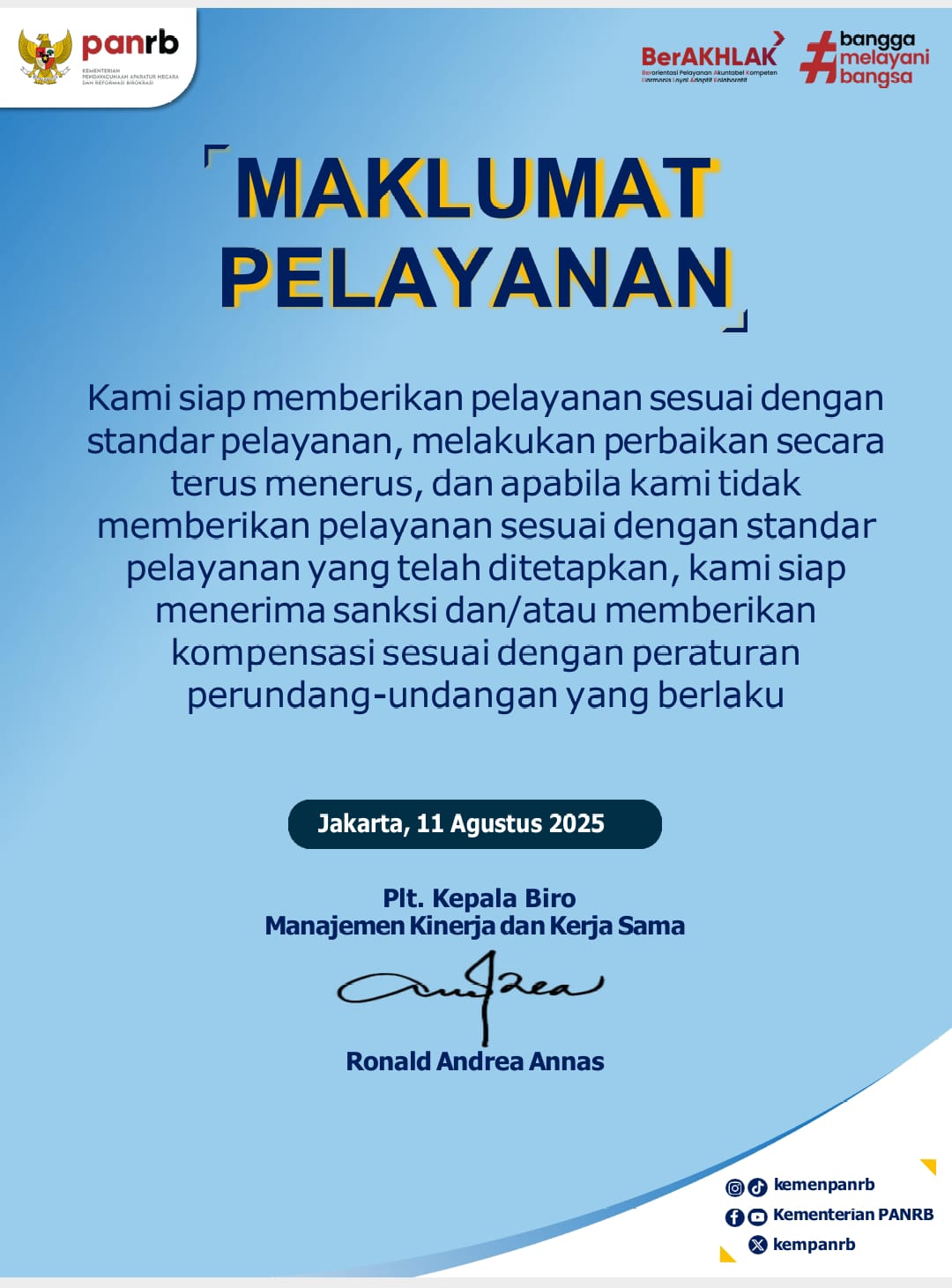 Maklumat Pelayanan